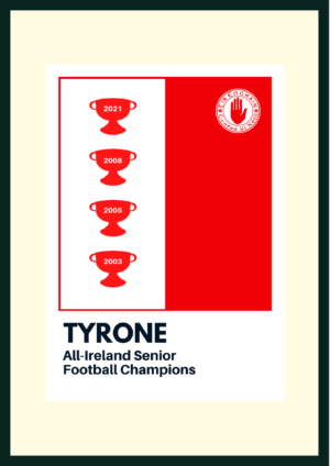 Celebrate the spirit of Tyrone’s great sporting legacy with our exquisite high-quality GAA sports prints. Each print is a reminder of those iconic moments that define Tyrone GAA's great Gaelic football traditions.