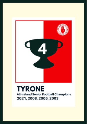 Celebrate the spirit of Tyrone’s great sporting legacy with our exquisite high-quality GAA sports prints. Each print is a reminder of those iconic moments that define Tyrone GAA's great Gaelic football traditions.